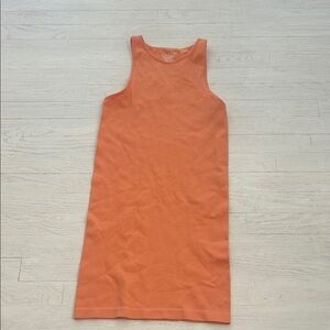 Orange tight dress